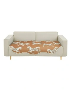 SOGA Four-Seater Orange Horse Print 90x260cm Throw Blanket Sofa Cover