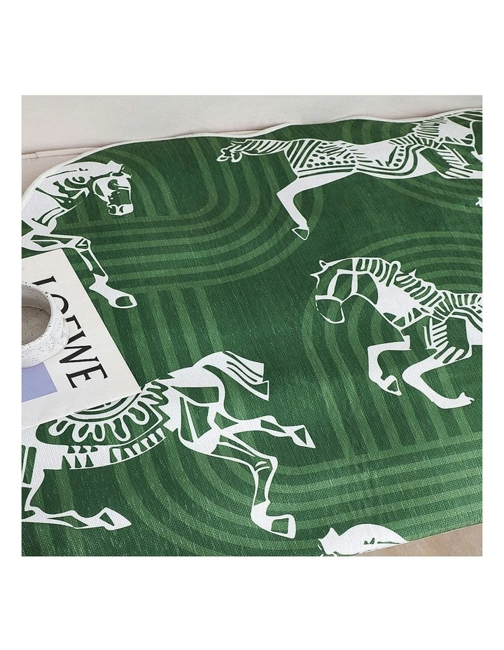 One Seater Throw Blanket Sofa Cover 90x90cm in Green image 7