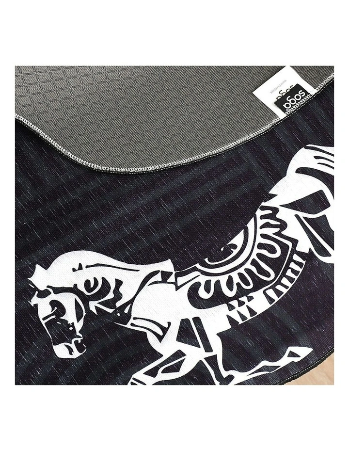 One Seater Throw Blanket Sofa Cover 90x90cm in Black image 6