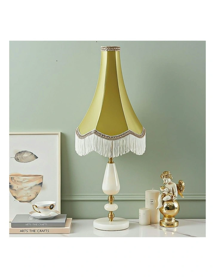 Jade Stone Base Table Lamp in Yellow image 2