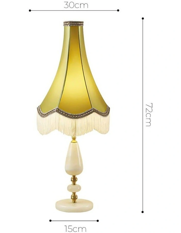 Jade Stone Base Table Lamp in Yellow image 6