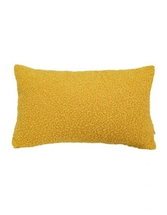 Boucle Textured Cushion Soft Cozy Decorative Throw Pillow 30x50cm in Mustard Yellow