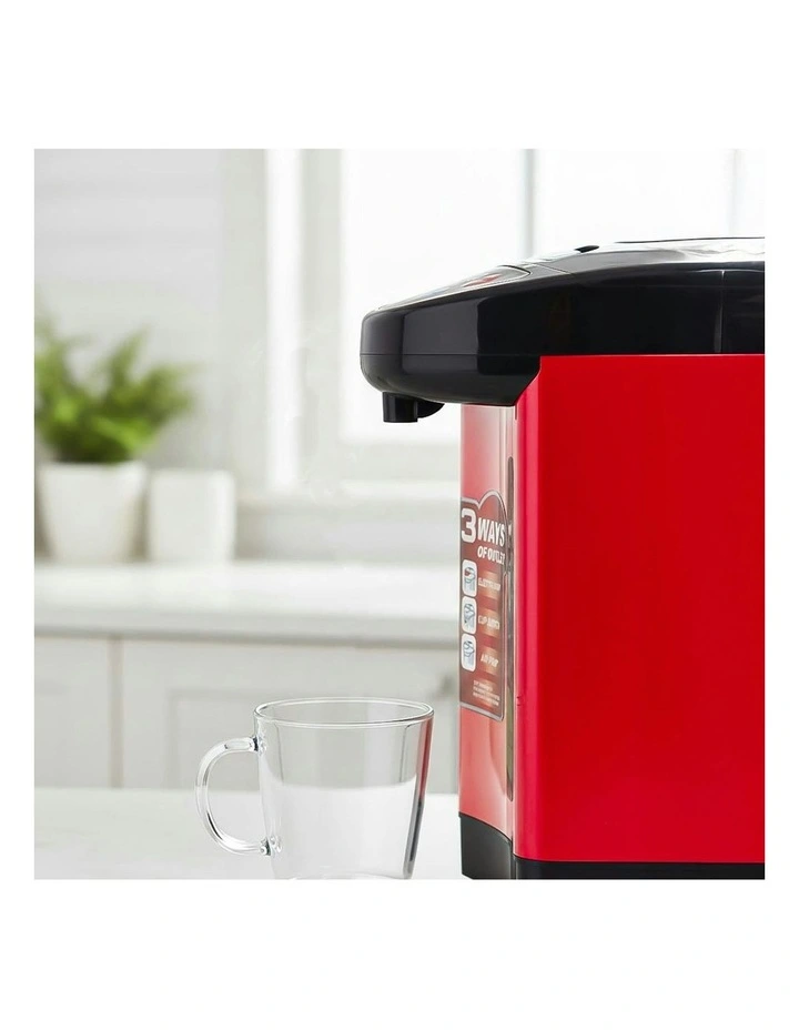 2X Stainless Steel Electric Thermal Pot Dispenser with 3 Dispensing Modes 4.2L in Red image 6