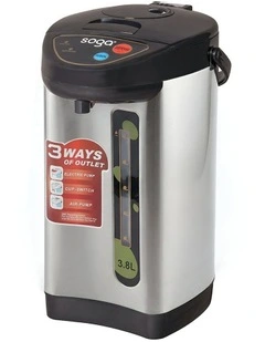 Stainless Steel Electric Thermal Pot Dispenser with 3 Dispensing Modes 3.8L in Silver