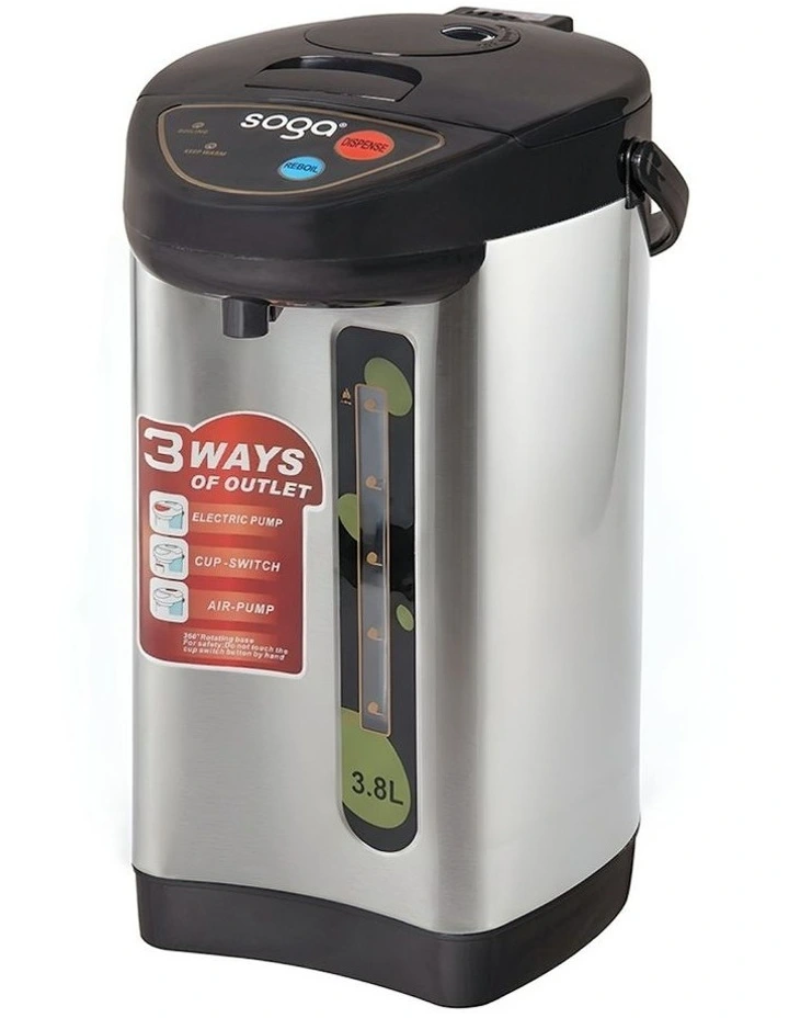 Stainless Steel Electric Thermal Pot Dispenser with 3 Dispensing Modes 3.8L in Silver image 1