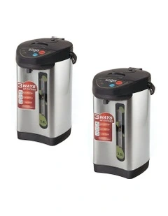 Stainless Steel Electric Thermal Pot Dispenser with 3 Dispensing Modes 3.8L 2X in Silver
