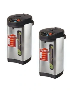 2X Stainless Steel Electric Thermal Pot Dispenser with 3 Dispensing Modes4.2L in Silver