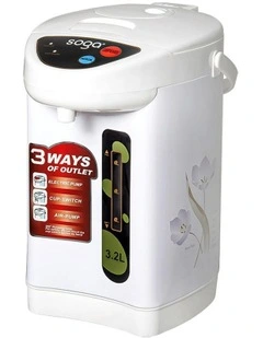 Plastic Exterior Electric Thermal Pot Dispenser with 3 Dispensing Modes3.2L in White