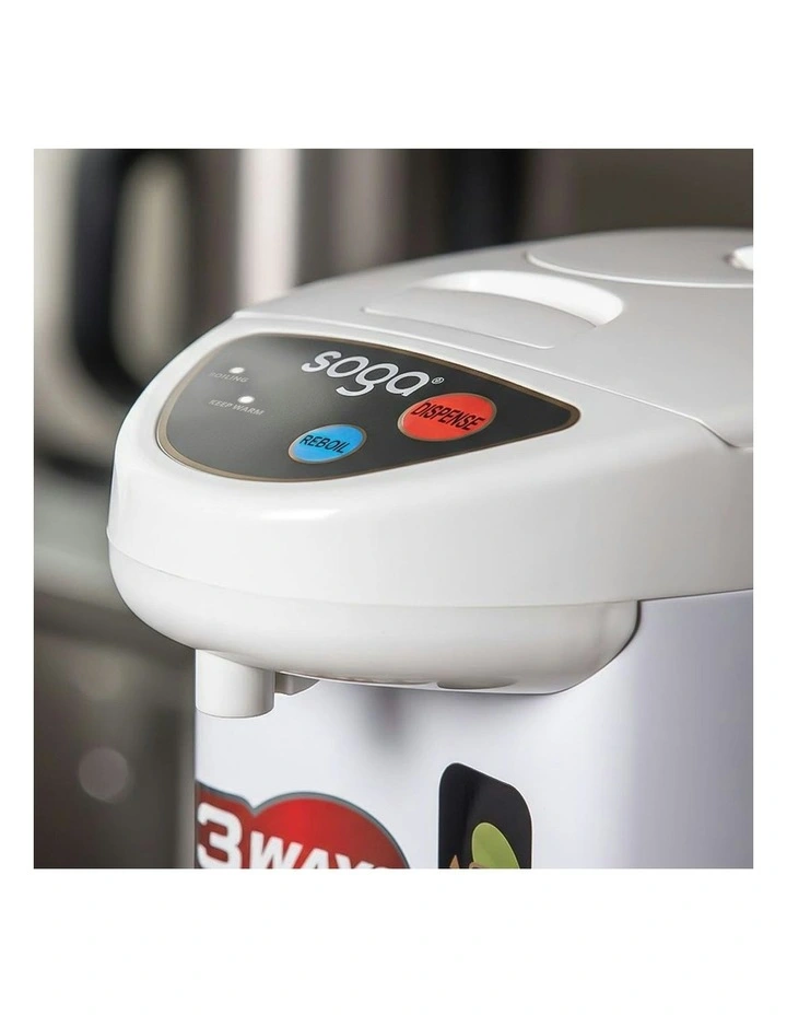 Plastic Exterior Electric Thermal Pot Dispenser with 3 Dispensing Modes 4.2L in White image 6