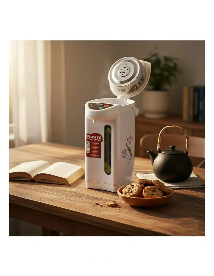 Plastic Exterior Electric Thermal Pot Dispenser 2X 4.2L in White image 4