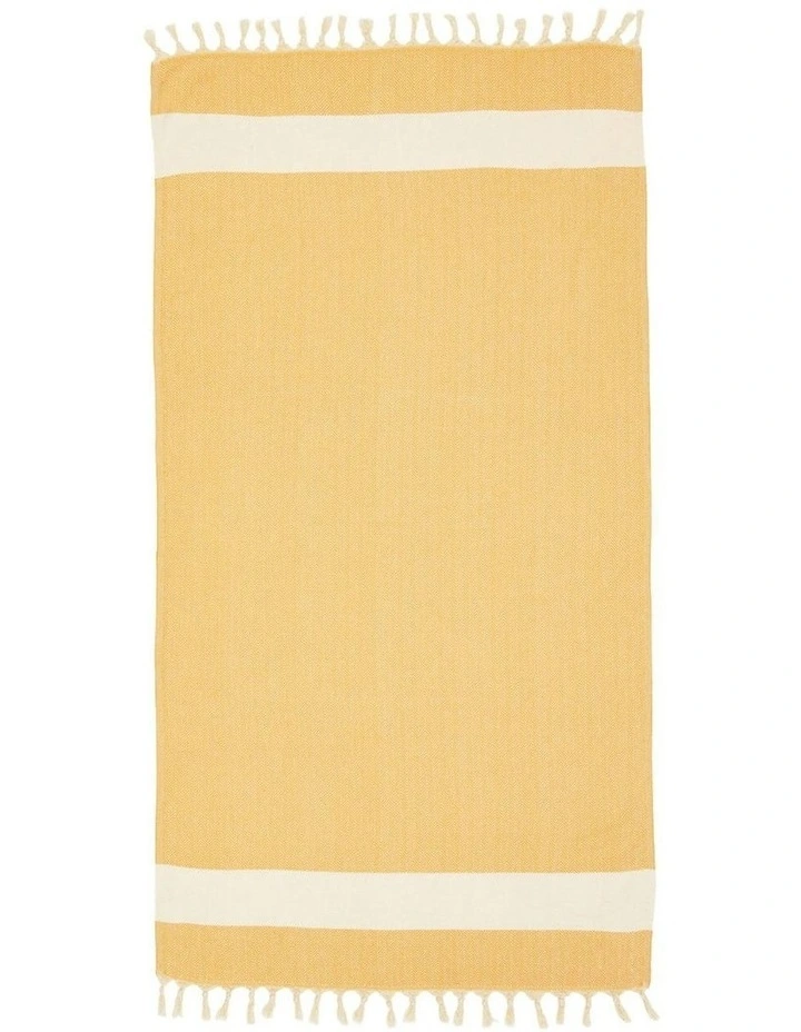 Zig Zag Turkish Towel in Yellow image 2