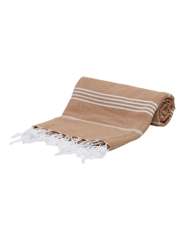 Thin Turkish Towel in Sand Dune image 1