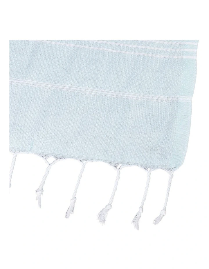 Thin Turkish Towel in Baby Blue image 2