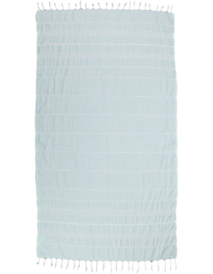 Thin Turkish Towel in Baby Blue image 3