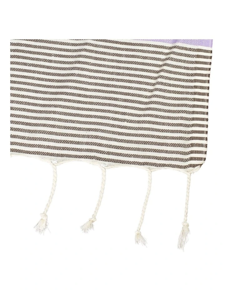 Thin Turkish Towel in Brown/Purple image 3