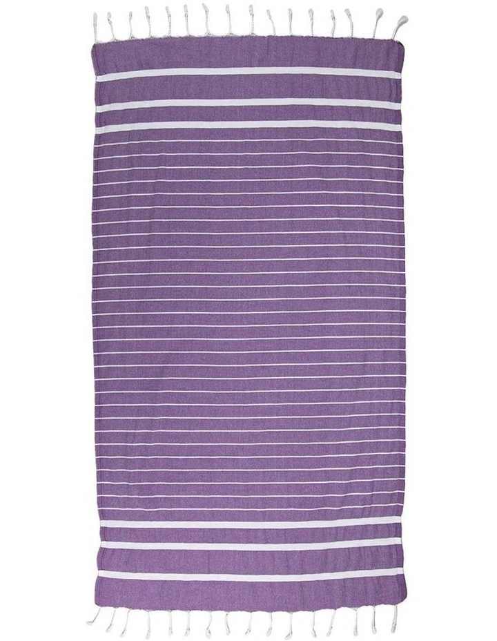Thin Turkish Towel in Dark Purple image 2