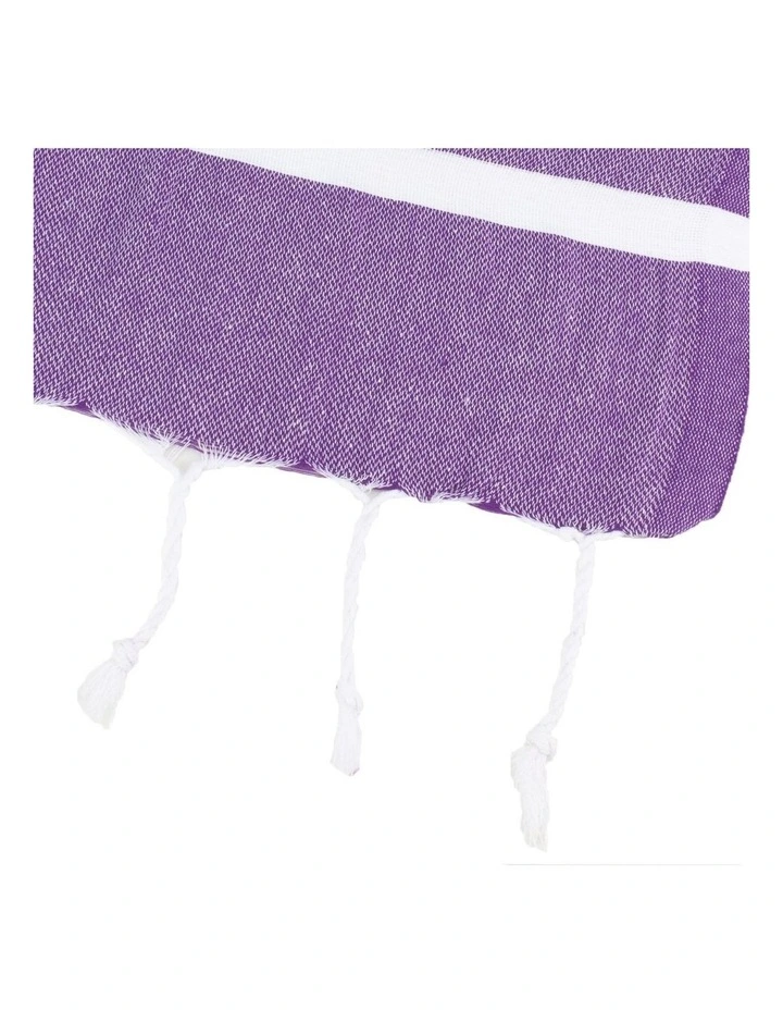 Thin Turkish Towel in Dark Purple image 3