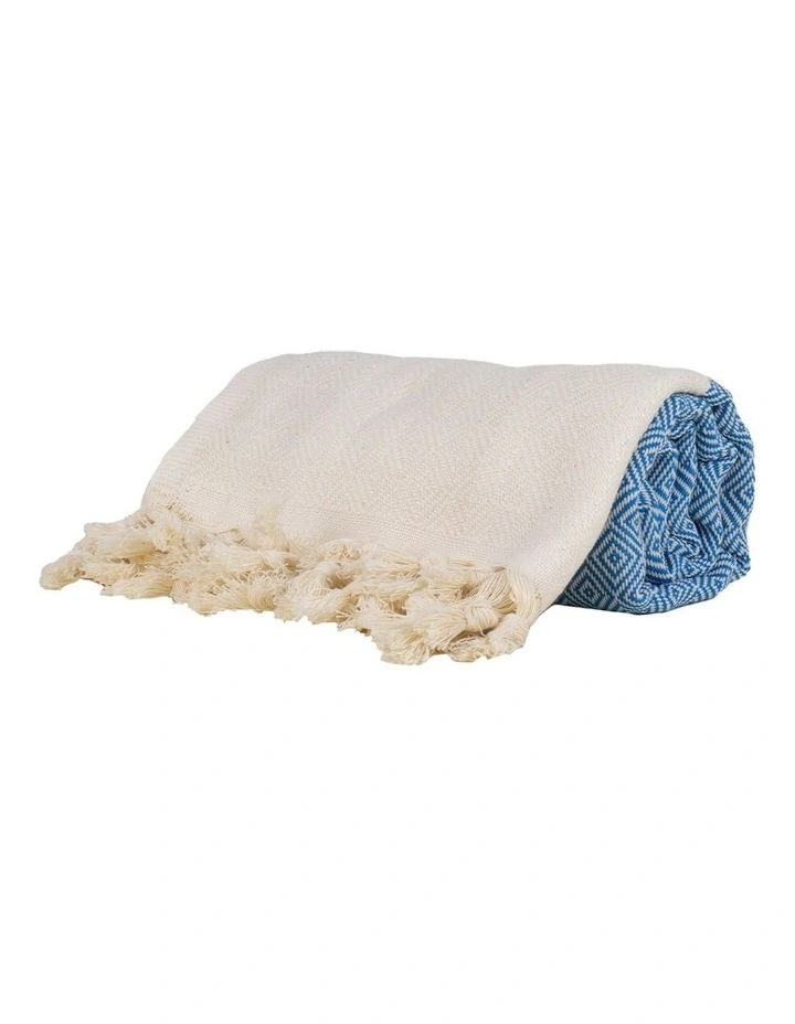 Turkish Towel in Pale Blue/White image 1