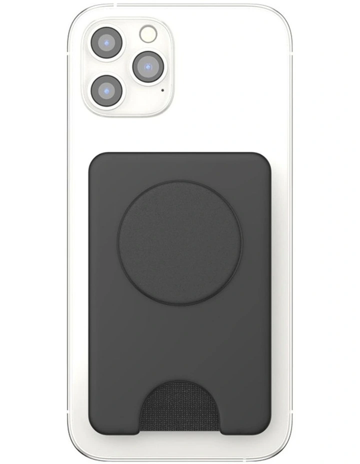 PopWallet MagSafe iPhone Card Holder/Wallet with PopGrip in Black image 3