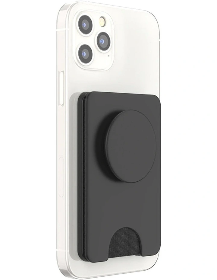 PopWallet MagSafe iPhone Card Holder/Wallet with PopGrip in Black image 4