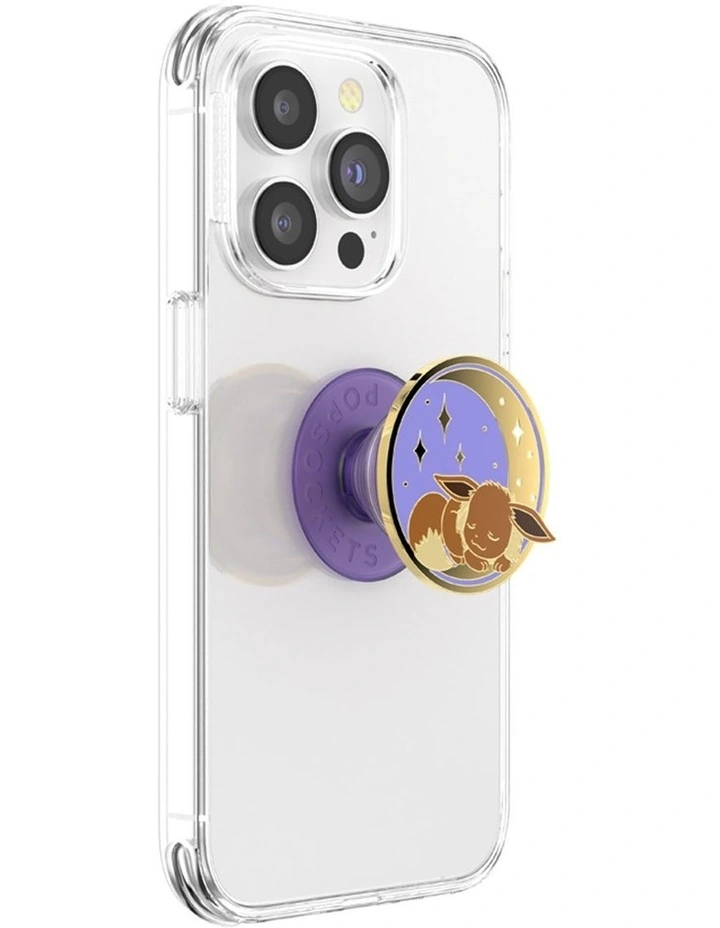 License Pokemon PopGrip Enamel Sleeping Eevee in Transparent image 1