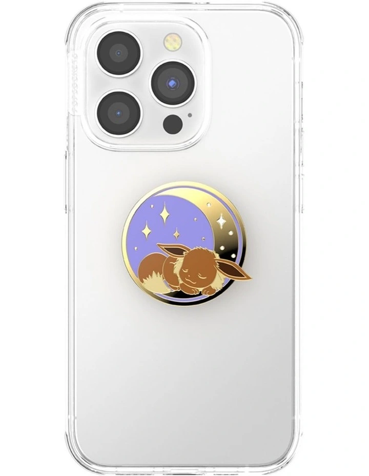 License Pokemon PopGrip Enamel Sleeping Eevee in Transparent image 3