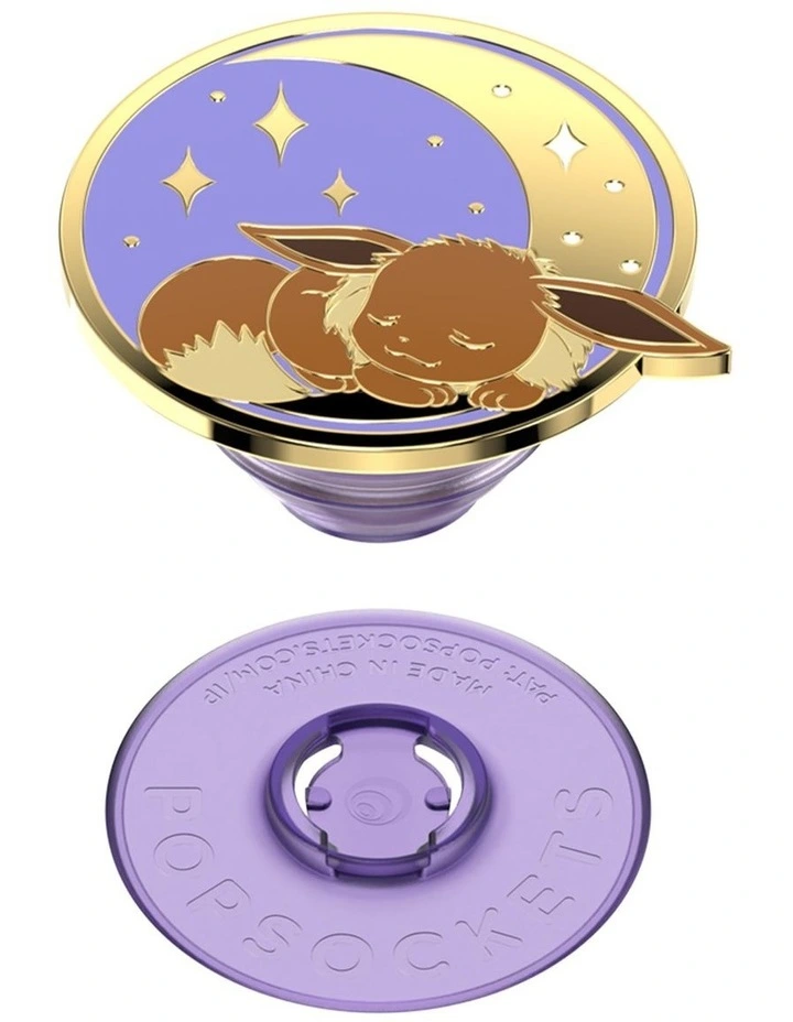 License Pokemon PopGrip Enamel Sleeping Eevee in Transparent image 4