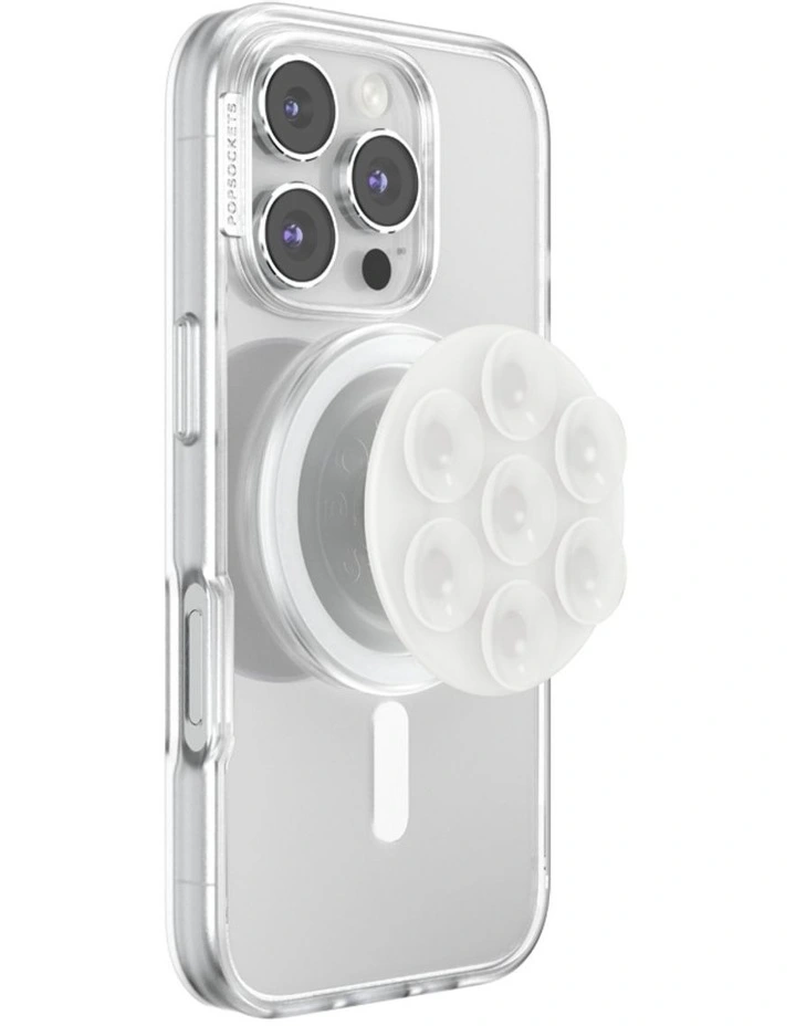 Suction MagSafe Phone Grip And Holder With Adapter Ring in Clear image 1