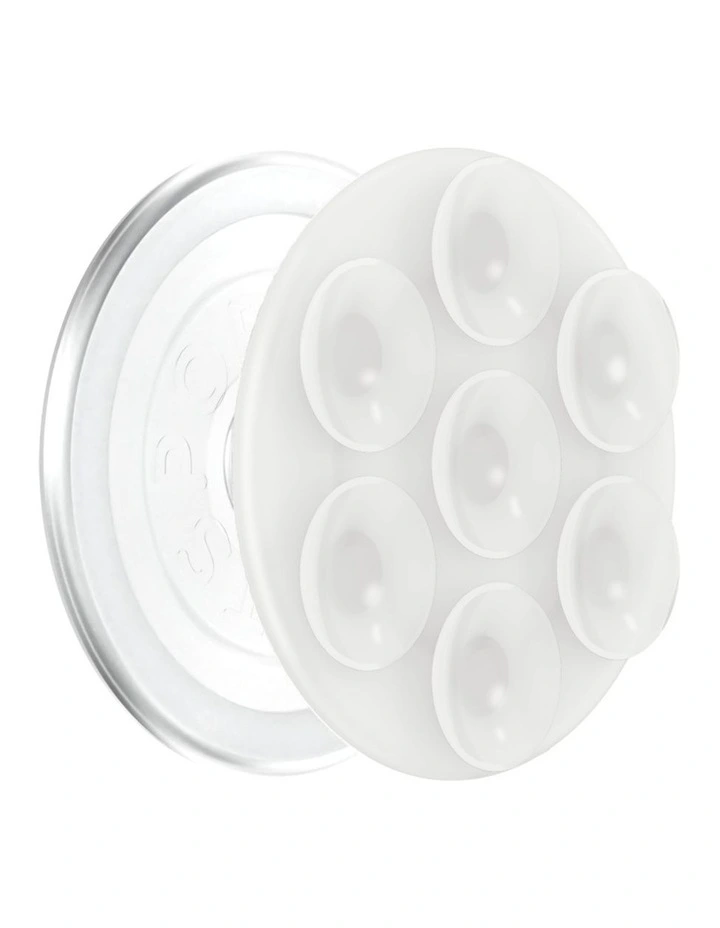 Suction MagSafe Phone Grip And Holder With Adapter Ring in Clear image 3