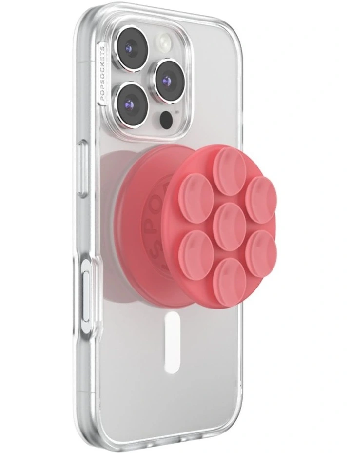 Suction MagSafe Phone Grip And Holder With Adapter Ring in Red image 1