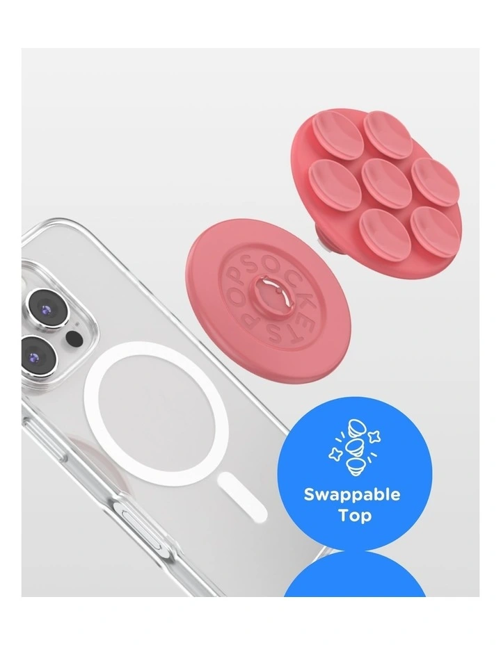 Suction MagSafe Phone Grip And Holder With Adapter Ring in Red image 4