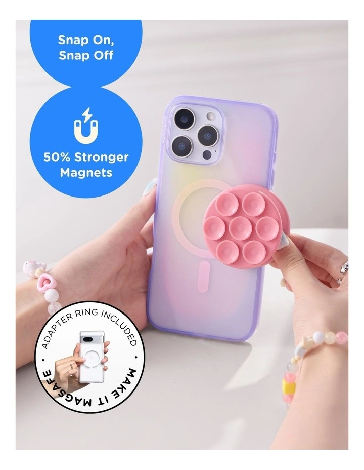Suction Mag Safe Phone Grip And Holder in Latte image 6