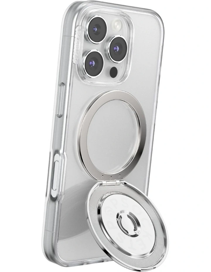 PopGrip Kick Out MagSafe Phone Grip in Silver image 2