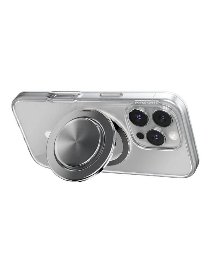 PopGrip Kick Out MagSafe Phone Grip in Silver image 5