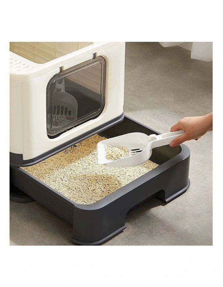 Feandrea Pet Litter Tray With Lid And Door In Multi MYER