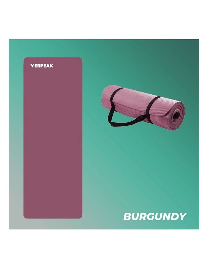 VERPEAK NBR Yoga Mat 2.0cm In Burgundy MYER