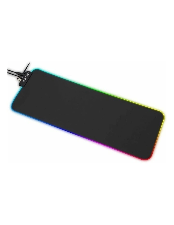 VOCTUS RGB Mouse Pad 4 USB Ports 800x300x4mm In Black MYER