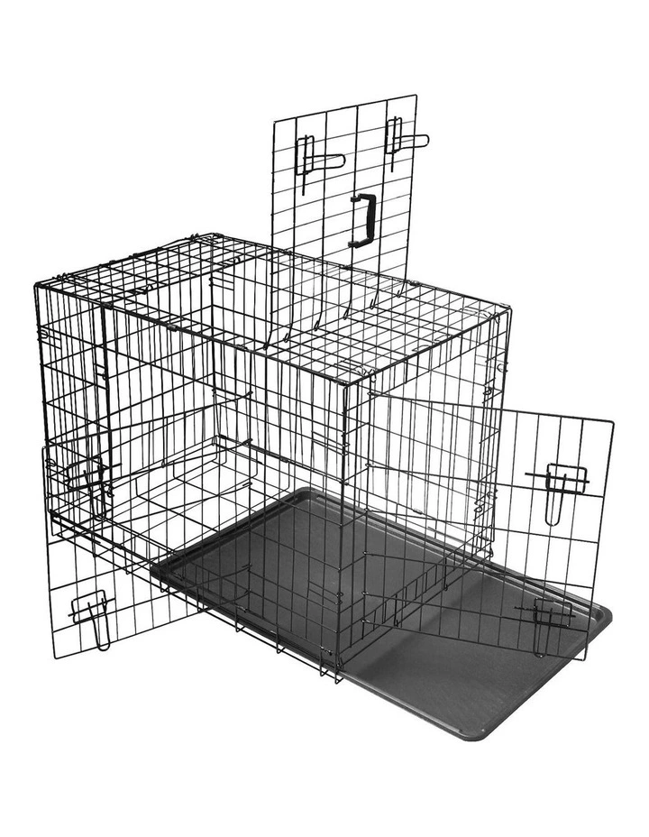 Floofi Foldable Thin Metal Dog Crate With Leak Proof Tray (24 Inch) In