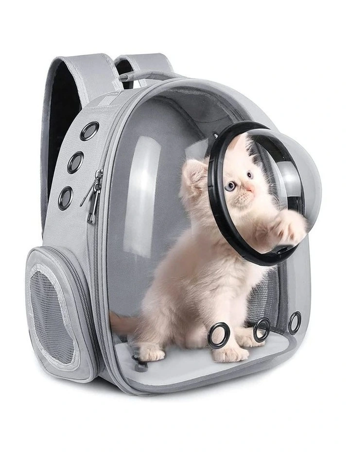 Floofi Pet Carrier Space Capsule Travel Shoulder Bag In Grey MYER