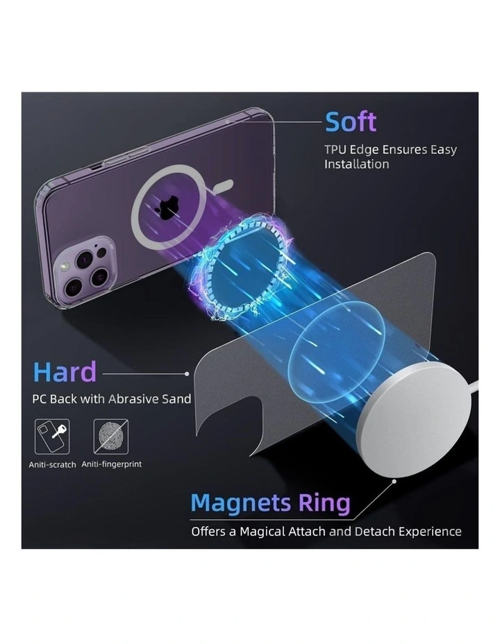 iPhone 14 Pro Max Scratch Resistant Magsafe Phone Case in Transparent image 4