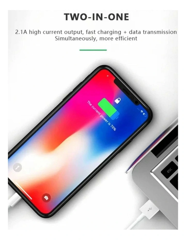 Voctus Lighting Cable with Support Data Transfer 2m 3pcs Per Pack in White image 7