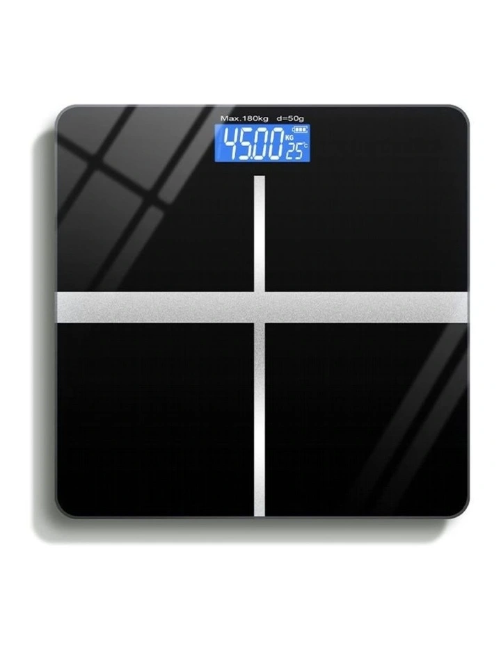 VERPEAK Electronic Glass Digital Body Fat Gym Weight Scale 180kg In