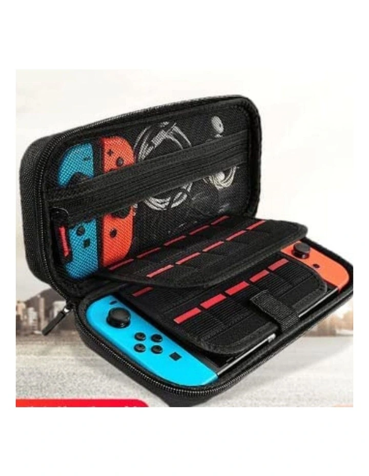 Voctus Anti-slip Handle Water-resistant Nintendo Switch Carrying Case in Black image 5