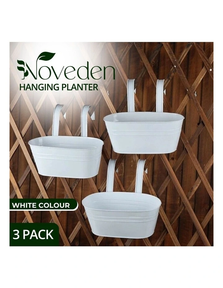 NOVEDEN Plant Stand Iron Hanging Flower Pots With Detachable Hooks 3