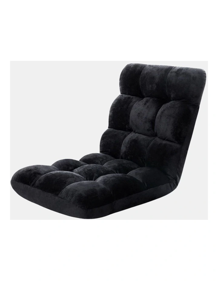 Ekkio Adjustable Floor Chair Lounge Sofa Bed Recliner in Black MYER