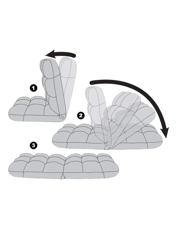 Ekkio Adjustable Floor Chair Lounge Sofa Bed Recliner In Black MYER