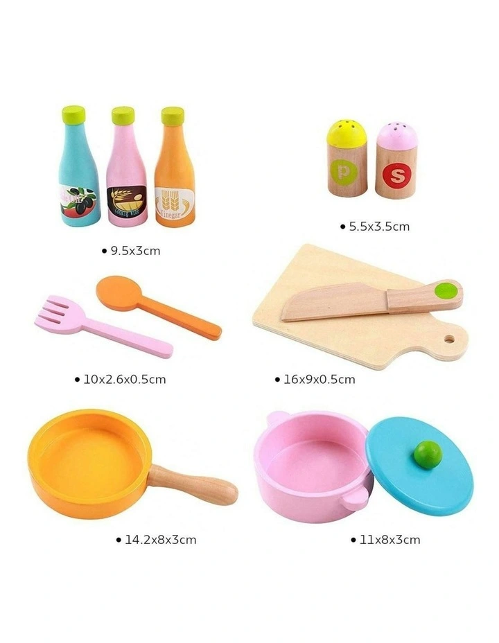 Ekkio Wooden Giraffe Shape Kitchen Playset MYER