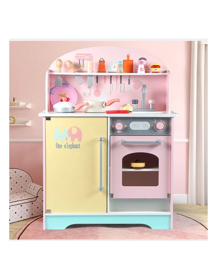 Ekkio Highquality MDF Board Wooden Kitchen Playset In Pink MYER