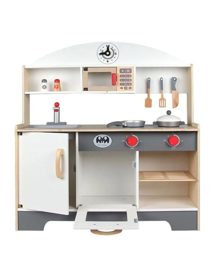 Ekkio Sturdy Construction Wooden Kitchen Playset (Minimalist) MYER