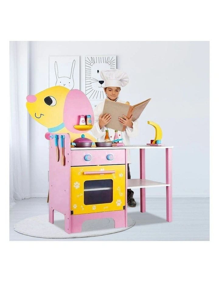Ekkio Highquality Wooden MDF Board Kitchen Playset (Puppy Shape Kitchen Set) MYER